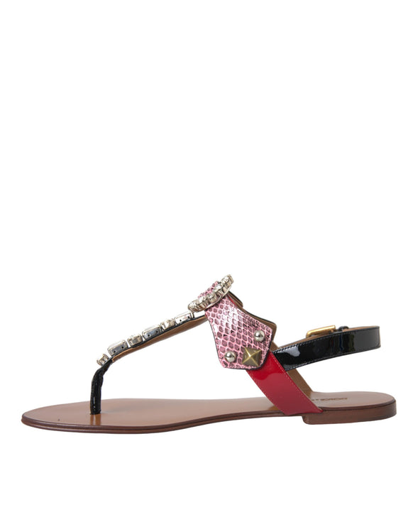 Multicolor Crystal Sandals Flip Flops Shoes