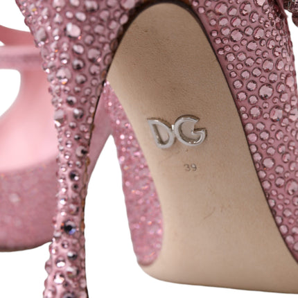 Pink Strass Crystal Heels Pumps Shoes