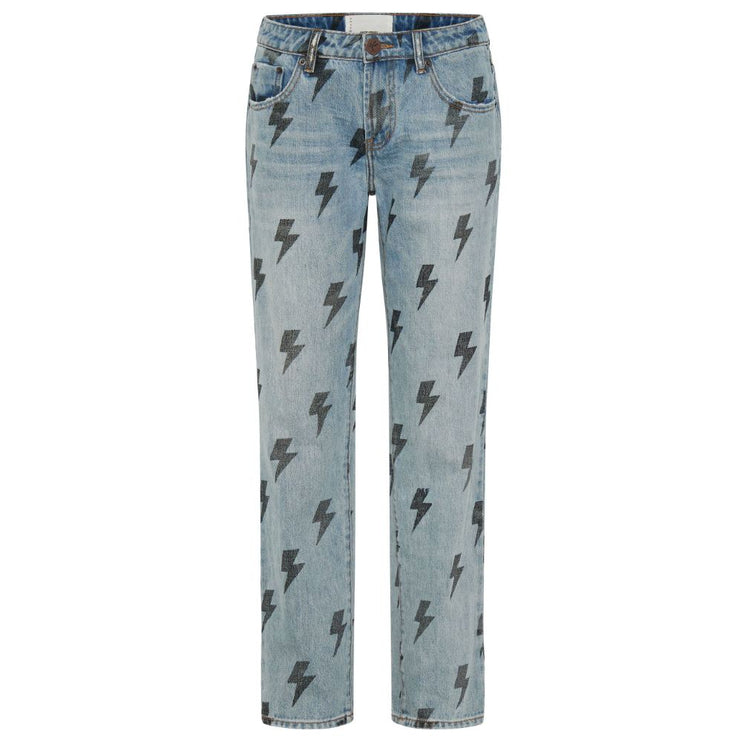 Jeans in cotone azzurro e pantalone