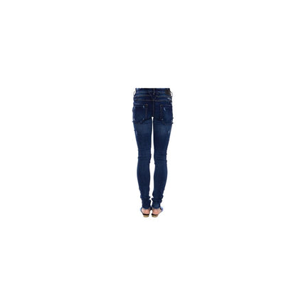 Jeans di cotone blu e pantalone