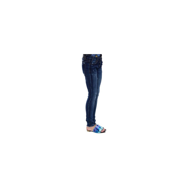 Jeans di cotone blu e pantalone