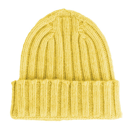 Chapeaux et casquettes en cachemire jaune