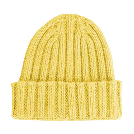 Chapeaux et casquettes en cachemire jaune