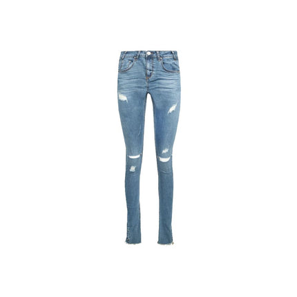 Jeans di cotone blu e pantalone