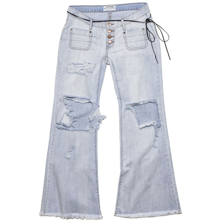 Jeans in cotone azzurro e pantalone