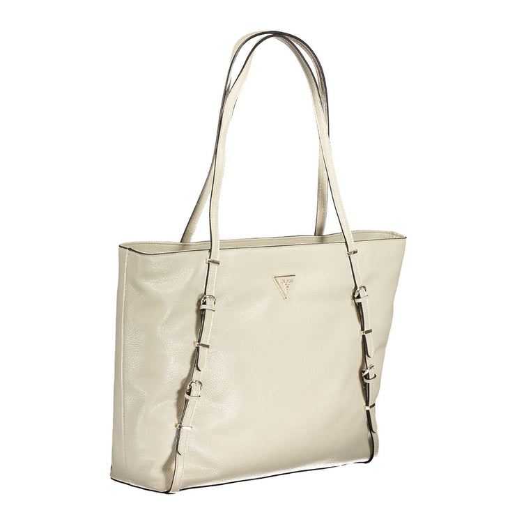 Bolso de polietileno beige