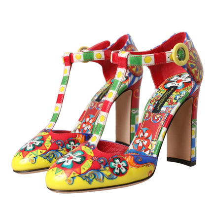 Multicolor Carretto T-strap Sandals Shoes