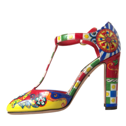 Multicolor Carretto T-strap Sandals Shoes