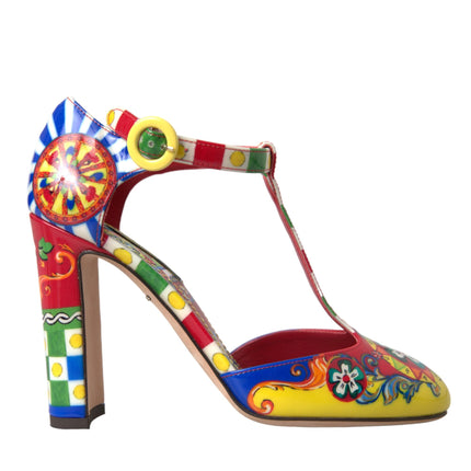 Multicolor Carretto T-strap Sandals Shoes