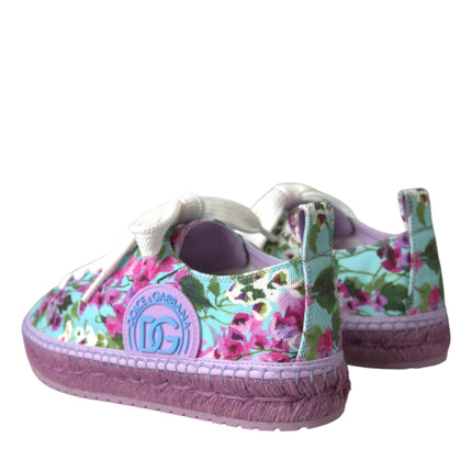 Multicolor Canvas Floral Espadrilles Sneakers Shoes