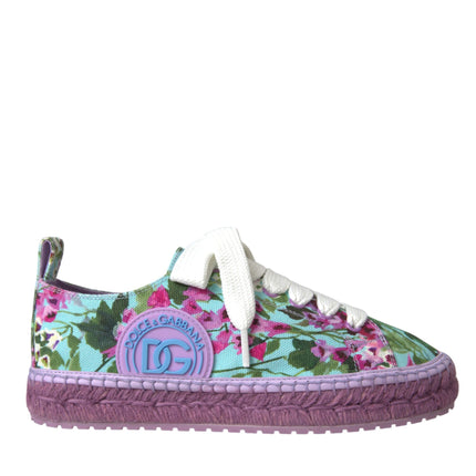 Multicolor Canvas Floral Espadrilles Sneakers Shoes