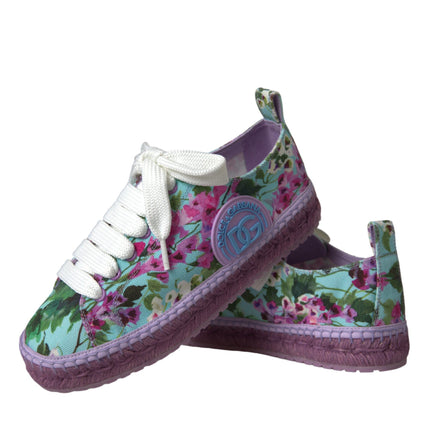 Multicolor Canvas Floral Espadrilles Sneakers Shoes