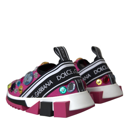 Scarpe sneaker rosa di sorrento cristalli