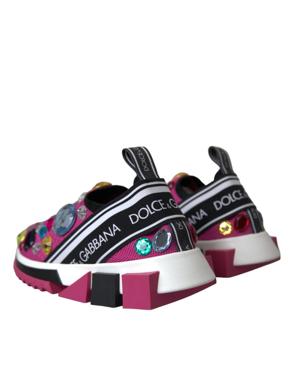 Scarpe sneaker rosa di sorrento cristalli