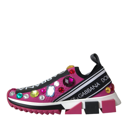 Scarpe sneaker rosa di sorrento cristalli