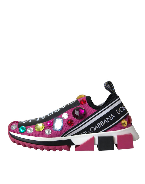 Scarpe sneaker rosa di sorrento cristalli