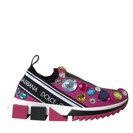 Scarpe sneaker rosa di sorrento cristalli