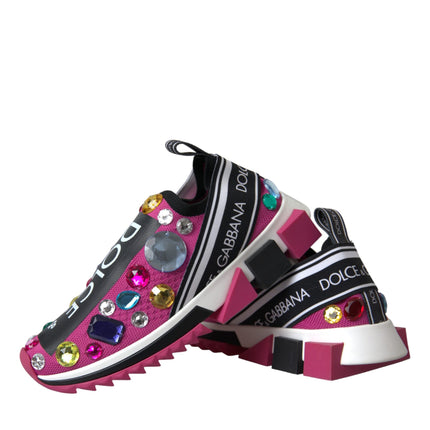 Scarpe sneaker rosa di sorrento cristalli