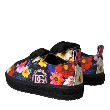 Multicolor Canvas Floral Espadrilles Sneakers Shoes