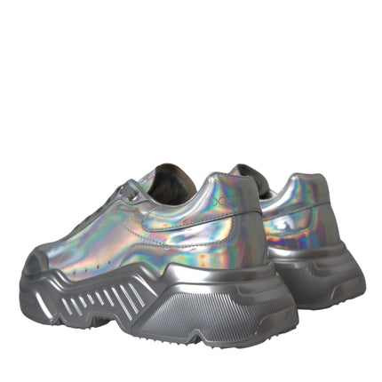 Silver Iridescent DAYMASTER Leather Sneakers Shoes