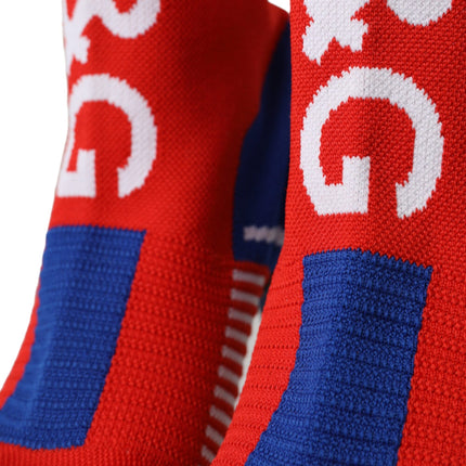 Red Blue Stretch Sock Style Short Boots Logo Shoes