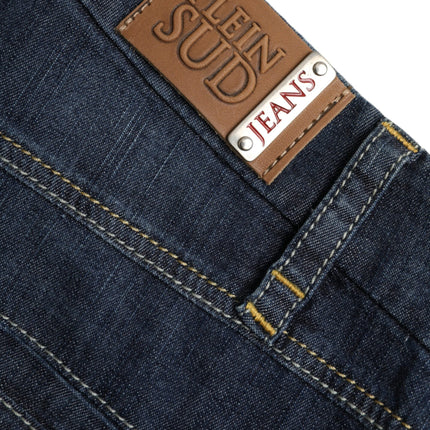 Dark Blue Cotton Bootcut Denim Jeans