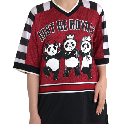 Multicolor Royals Panda Oversized T-shirt