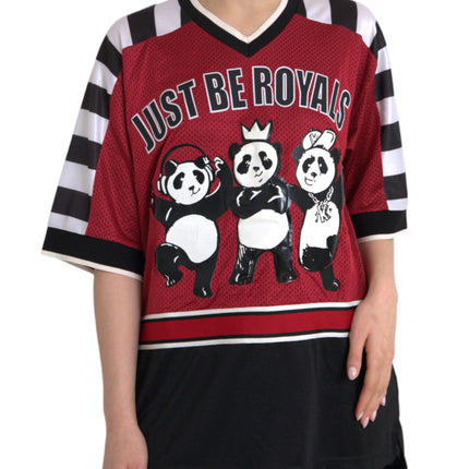 Multicolor Royals Panda Oversized T-shirt