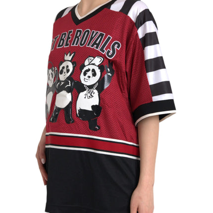 Multicolor Royals Panda Oversized T-shirt