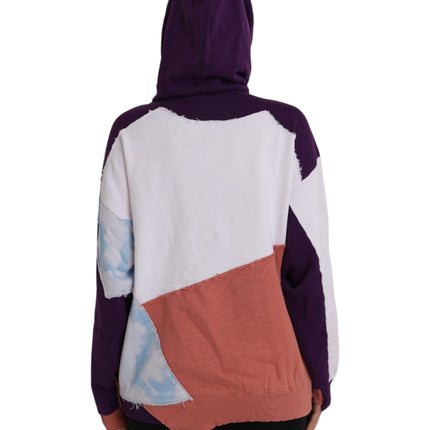 Multicolor Cotton Hoodie Pullover Sweater