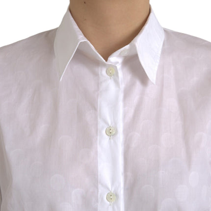 White Collared Short Sleeve Polo Shirt Top