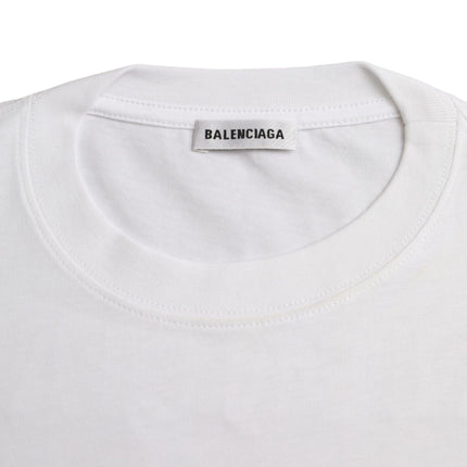 White Cotton Crew Neck Short Sleeves Tee T-shirt