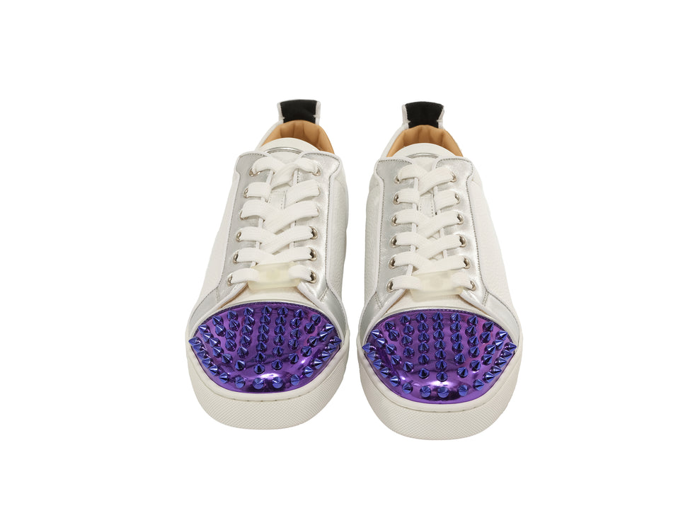 Louis Junior Spikes Flat Contrasting Leather de cuero