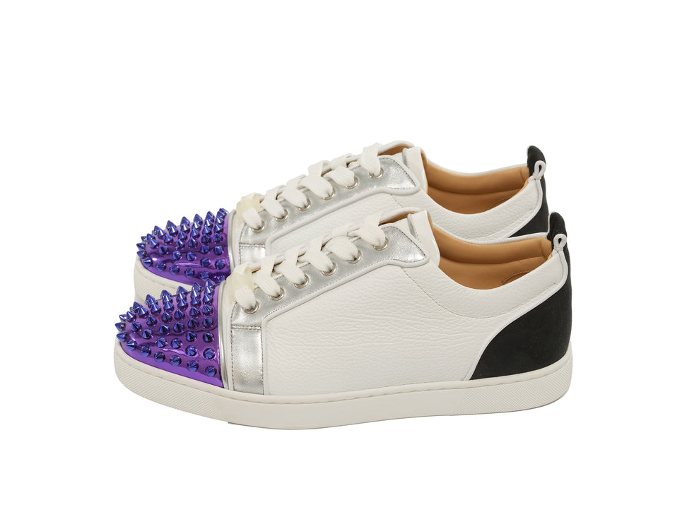 Louis Junior Spikes Flat Contrasting Leather de cuero