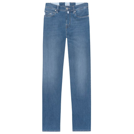 Lichtblauwe katoenen jeans en broek