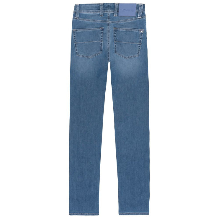 Lichtblauwe katoenen jeans en broek