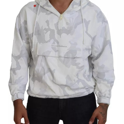 White Camouflage Hooded Sweatshirt Sweater