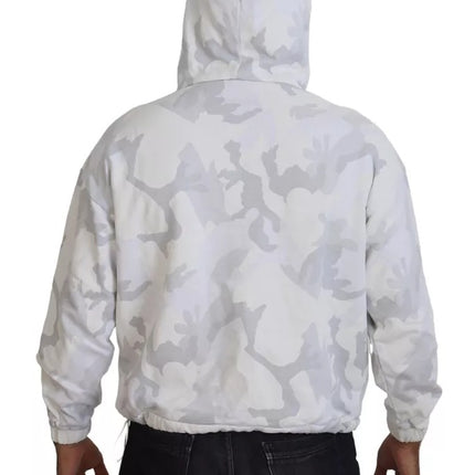 White Camouflage Hooded Sweatshirt Sweater