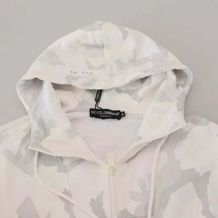 White Camouflage Hooded Sweatshirt Sweater