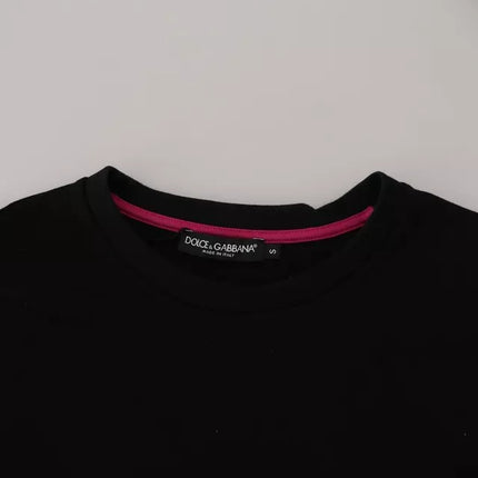 T-shirt in cotone a equipaggiamento stampato nero