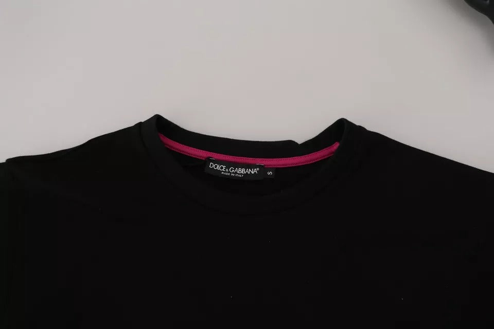 T-shirt in cotone a equipaggiamento stampato nero