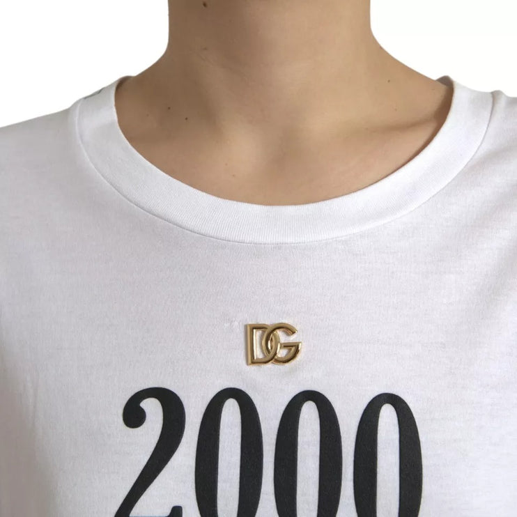 White 2000 Fashion Moment Lacing Detailed Tee T-shirt