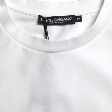 White Bellissima Cotton Crew Neck T-shirt