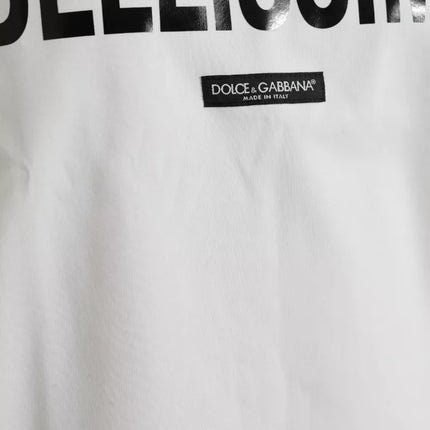 White Bellissima Cotton Crew Neck T-shirt