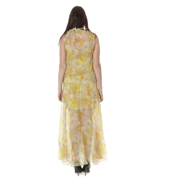 Robe en polyester jaune