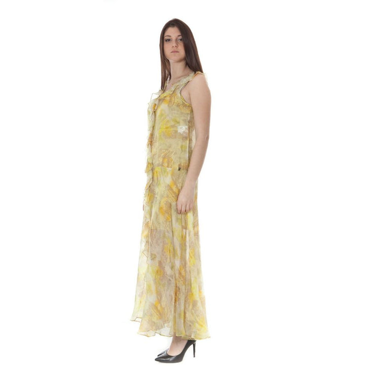 Robe en polyester jaune