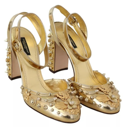 Gold Studs Vally Slingback Sandals Shoes