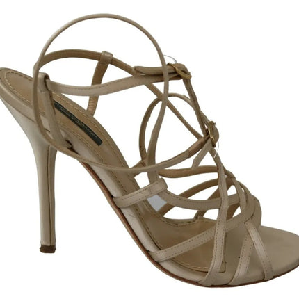 Gold Silk Ankle Strap Heels Sandals Shoes