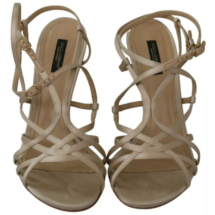 Gold Silk Ankle Strap Heels Sandals Shoes