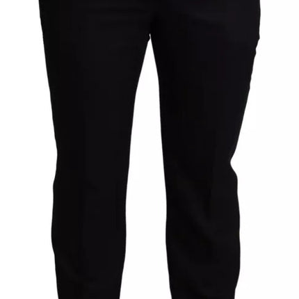 Black Cotton Stretch Dress Formal Pants